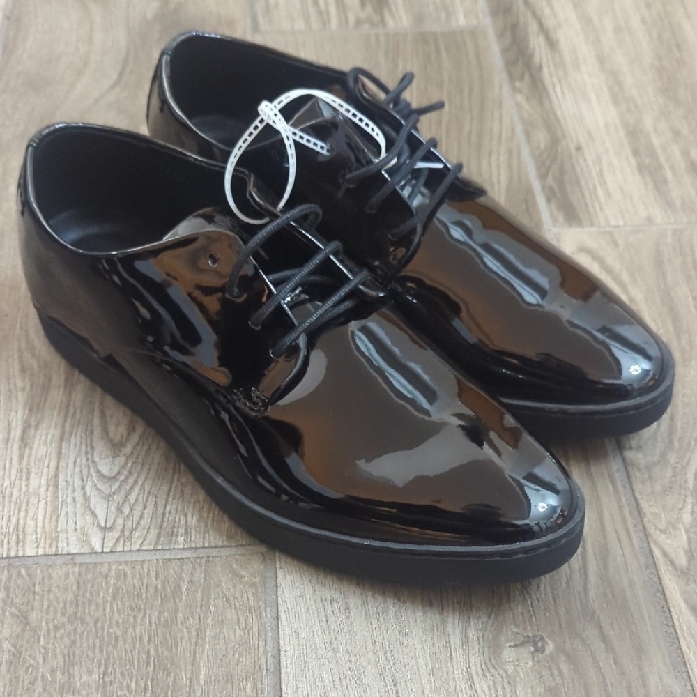 Calvin Klein Black Patent Leather Oxfords